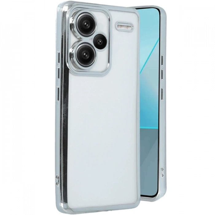 Xiaomi Redmi Note 13 Pro Plus Kılıf Razer Lensli Silikon - Gümüş