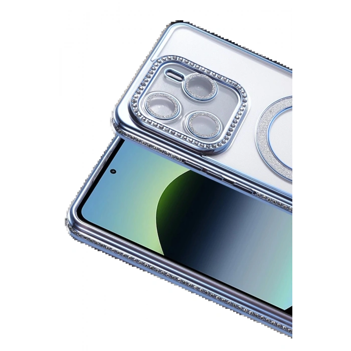 Xiaomi Redmi Note 14 4G Joke Simli Magneticsafe Kılıf - Mavi