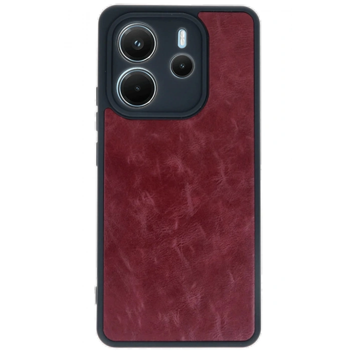 Xiaomi Redmi Note 14 4G Kılıf Aras Deri Kapak - Bordo