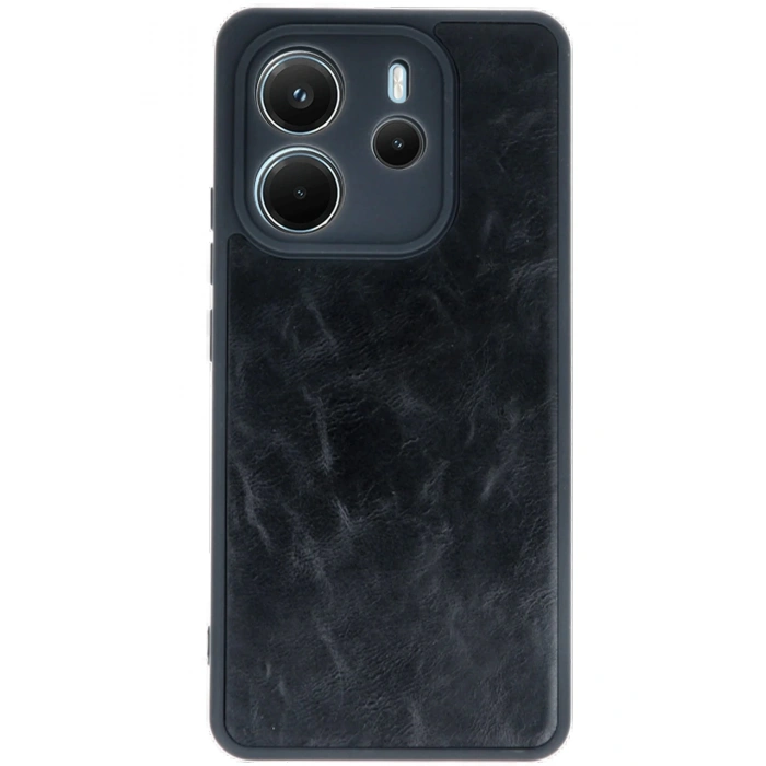 Xiaomi Redmi Note 14 4G Kılıf Aras Deri Kapak - Siyah