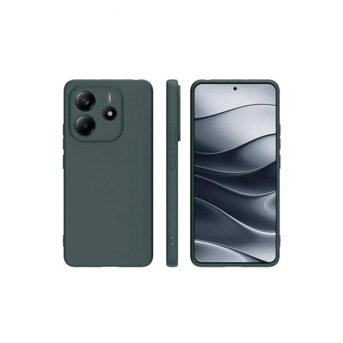 Xiaomi Redmi Note 14 4G Kılıf First Silikon - Koyu Yeşil