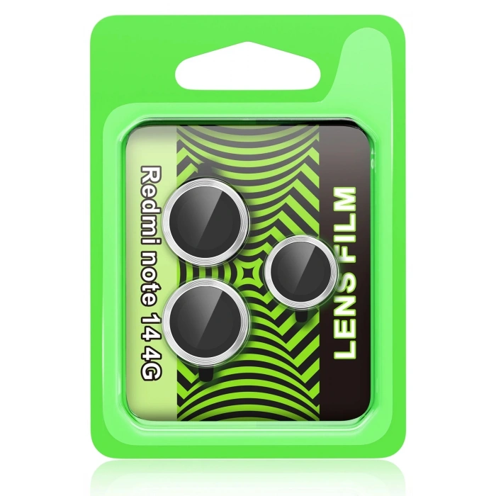 Xiaomi Redmi Note 14 4G Raze Metal Kamera Lens - Gümüş