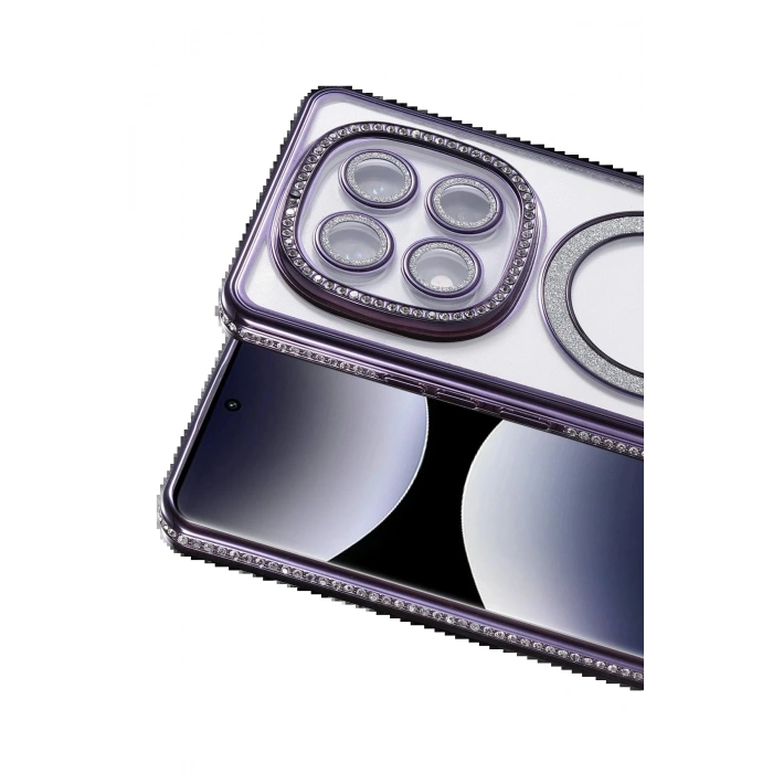 Xiaomi Redmi Note 14 Pro 4G Joke Simli Magneticsafe Kılıf - Derin Mor