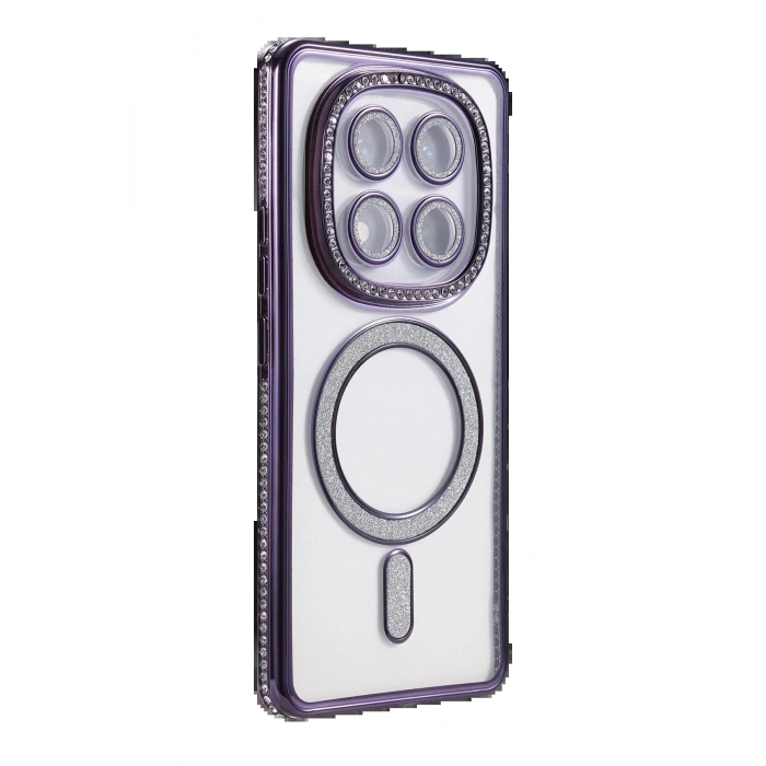 Xiaomi Redmi Note 14 Pro 4G Joke Simli Magneticsafe Kılıf - Derin Mor