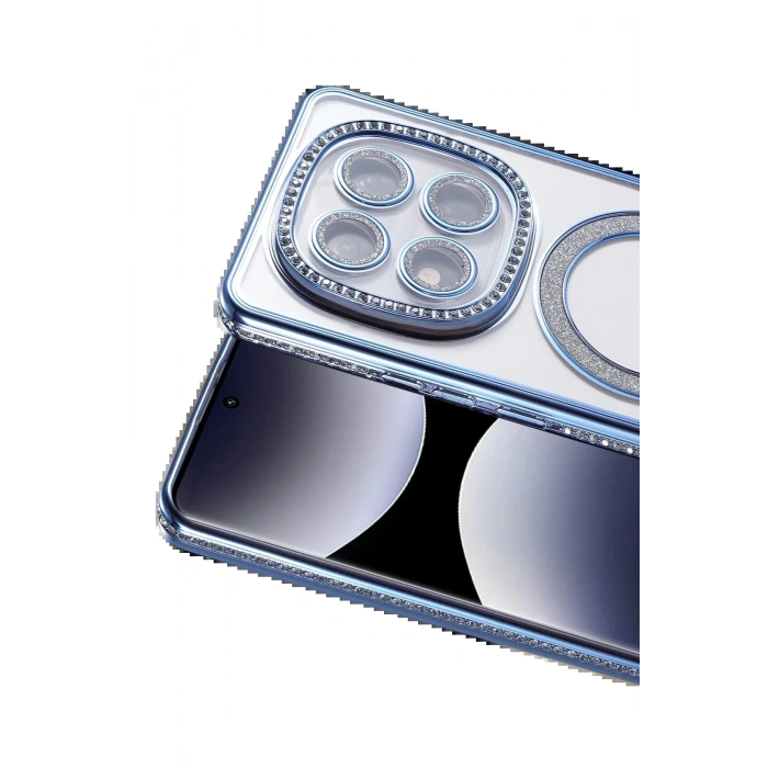 Xiaomi Redmi Note 14 Pro 4G Joke Simli Magneticsafe Kılıf - Mavi