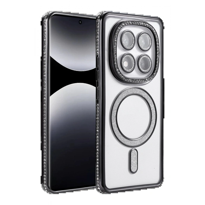 Xiaomi Redmi Note 14 Pro 4G Joke Simli Magneticsafe Kılıf - Siyah