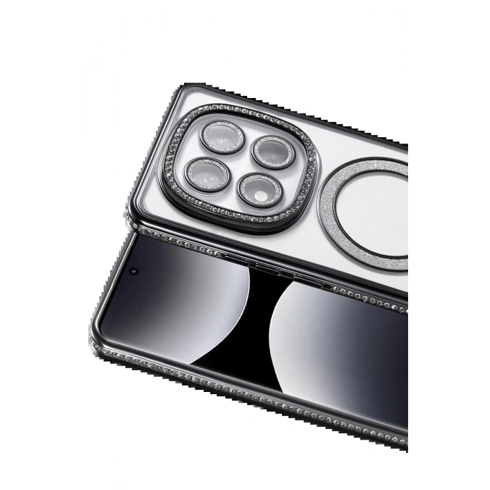 Xiaomi Redmi Note 14 Pro 4G Joke Simli Magneticsafe Kılıf - Siyah