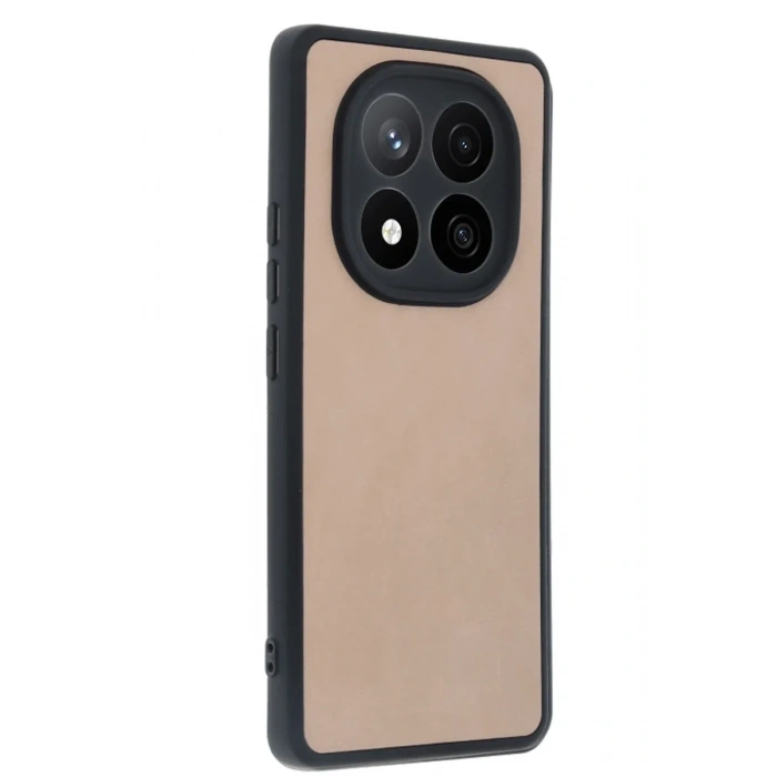 Xiaomi Redmi Note 14 Pro 4G Kılıf Aras Deri Kapak - Pudra