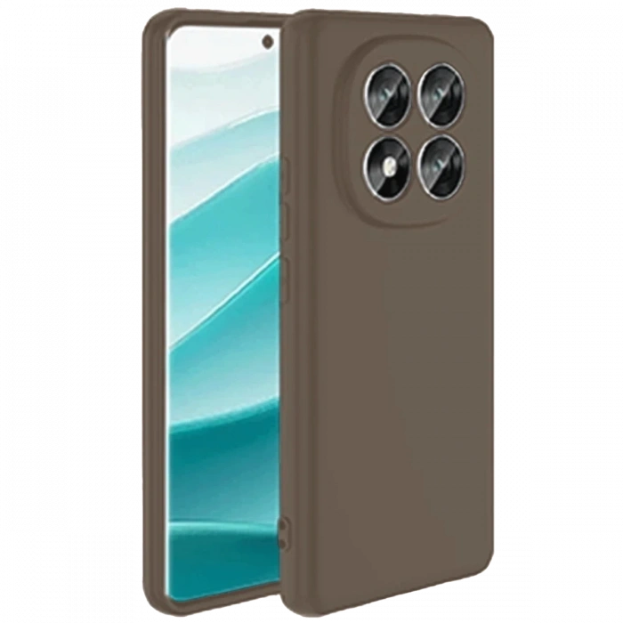 Xiaomi Redmi Note 14 Pro 4G Kılıf First Silikon - Kahverengi