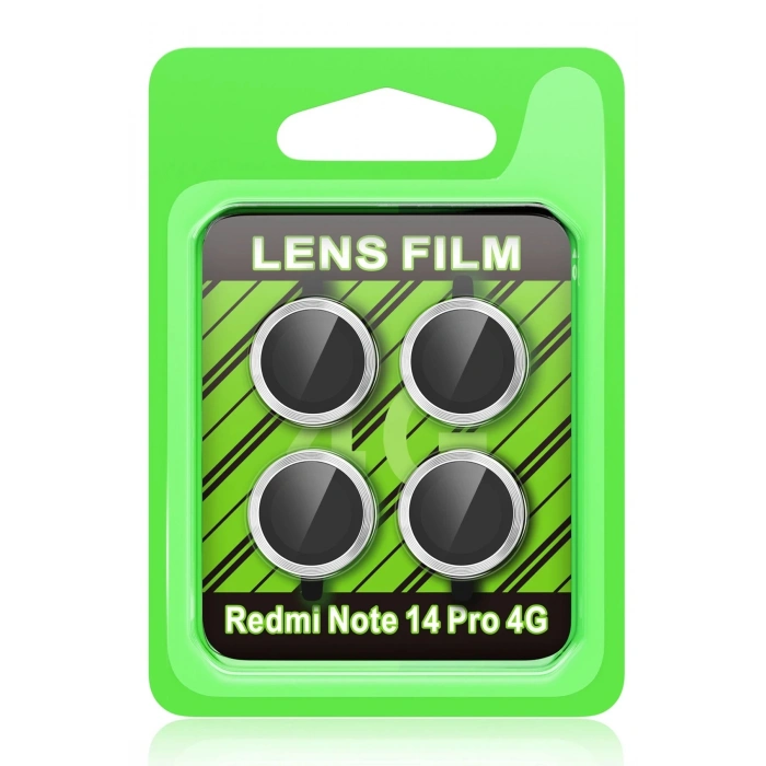 Xiaomi Redmi Note 14 Pro 4G Raze Metal Kamera Lens - Gümüş