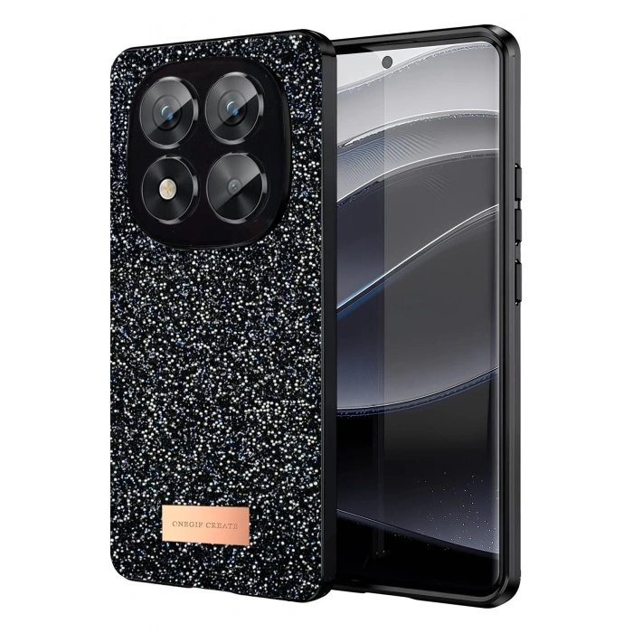 Xiaomi Redmi Note 14 Pro 5G Bright Simli Kapak - Siyah