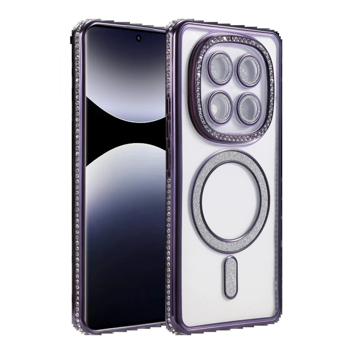 Xiaomi Redmi Note 14 Pro 5G Joke Simli Magneticsafe Kılıf - Derin Mor