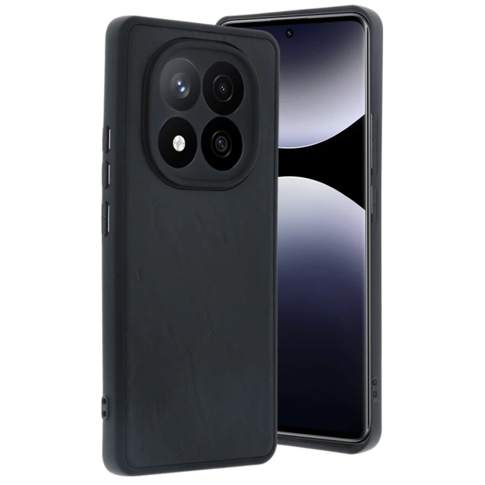 Xiaomi Redmi Note 14 Pro 5G Kılıf Aras Deri Kapak - Siyah