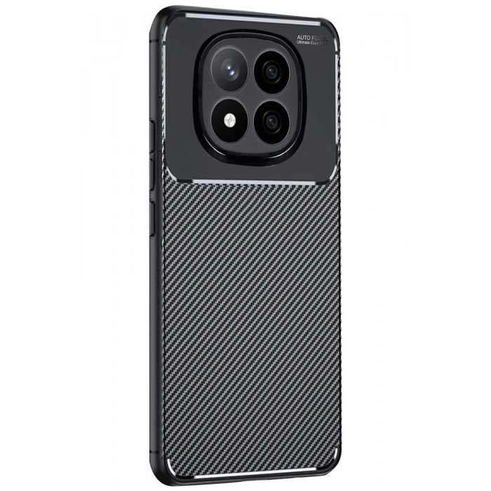 Xiaomi Redmi Note 14 Pro 5G Kılıf Auto Focus Karbon Kapak - Siyah