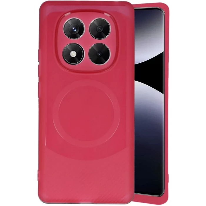 Xiaomi Redmi Note 14 Pro 5G Kılıf Maya Karbon Kapak - Bordo