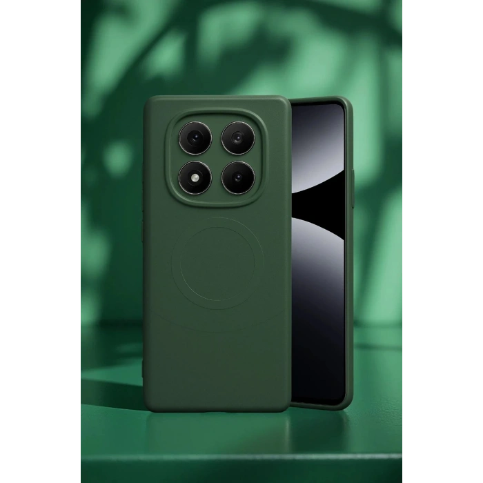 Xiaomi Redmi Note 14 Pro 5G Kılıf Maya Karbon Kapak - Koyu Yeşil