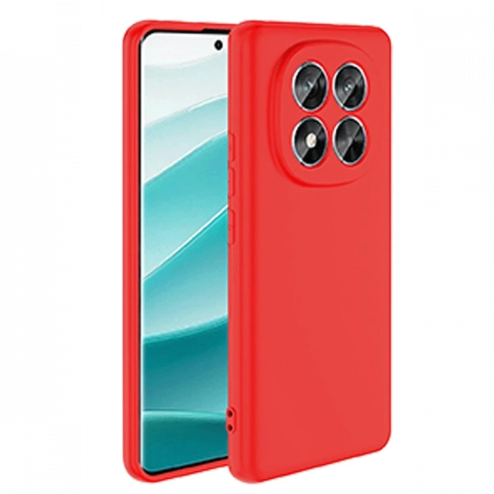 Xiaomi Redmi Note 14 Pro 5G Kılıf Nano içi Kadife Silikon - Kırmızı