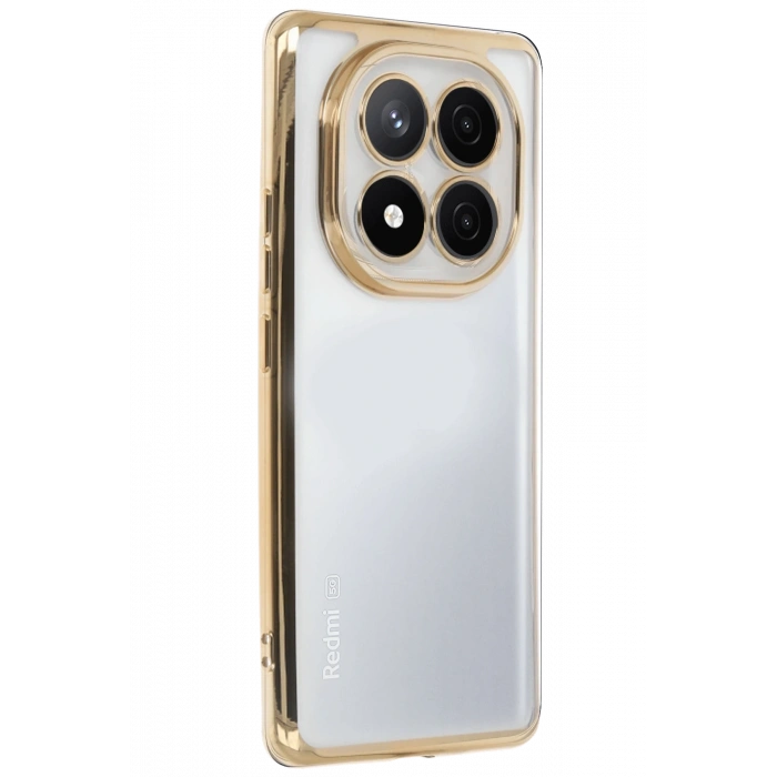 Xiaomi Redmi Note 14 Pro 5G Kılıf Razer Lensli Silikon - Gold