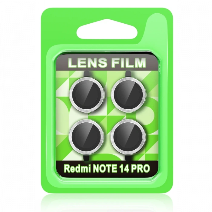 Xiaomi Redmi Note 14 Pro 5G Raze Metal Kamera Lens - Gümüş