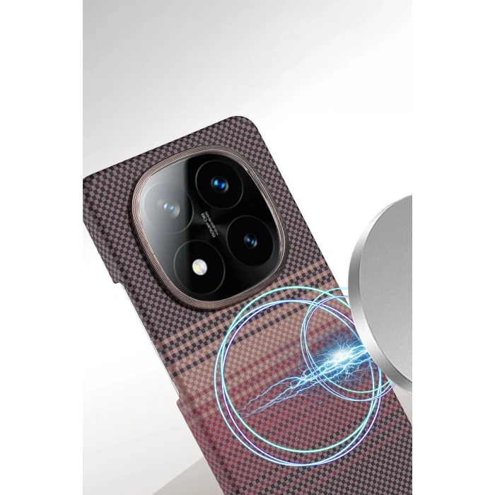 Xiaomi Redmi Note 14 Pro 5G Vega Magsafe Kapak - Kırmızı