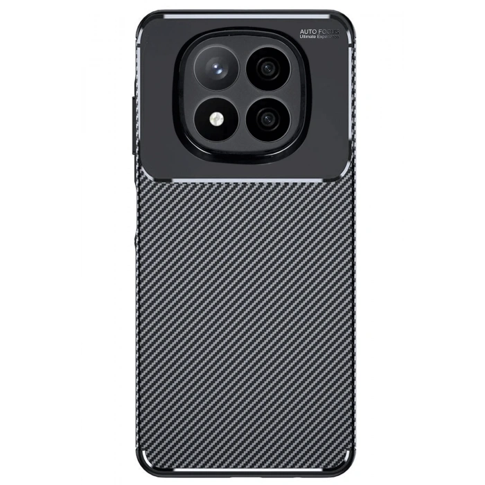 Xiaomi Redmi Note 14 Pro Plus Kılıf Auto Focus Karbon Kapak - Siyah