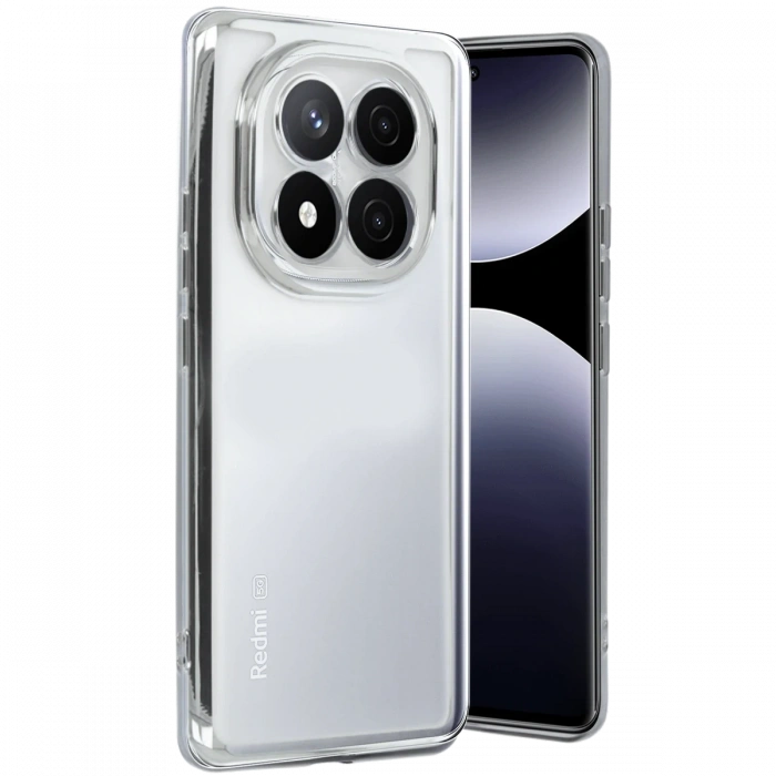 Xiaomi Redmi Note 14 Pro Plus Kılıf Razer Lensli Silikon - Gümüş