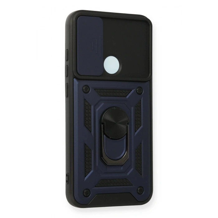 Xiaomi Redmi Note 8 Kılıf Pars Lens Yüzüklü Silikon - Lacivert