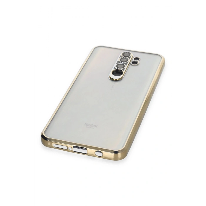 Xiaomi Redmi Note 8 Pro Kılıf Lensli Silikon - Gold