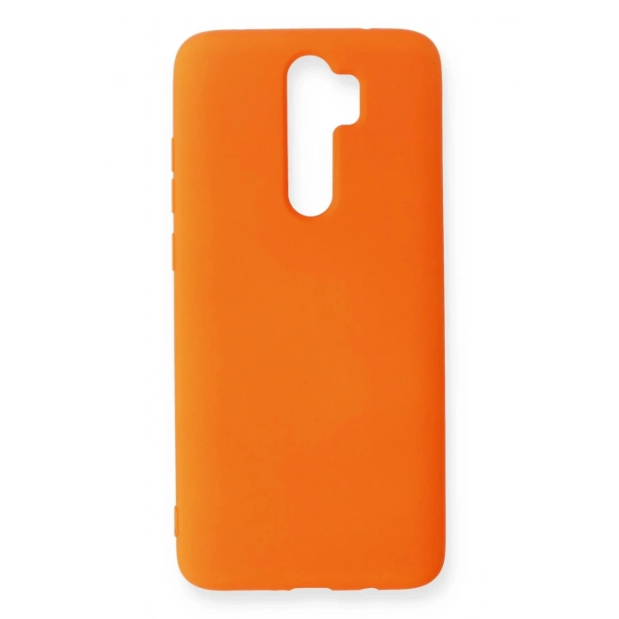 Xiaomi Redmi Note 8 Pro Kılıf Nano içi Kadife Silikon - Turuncu