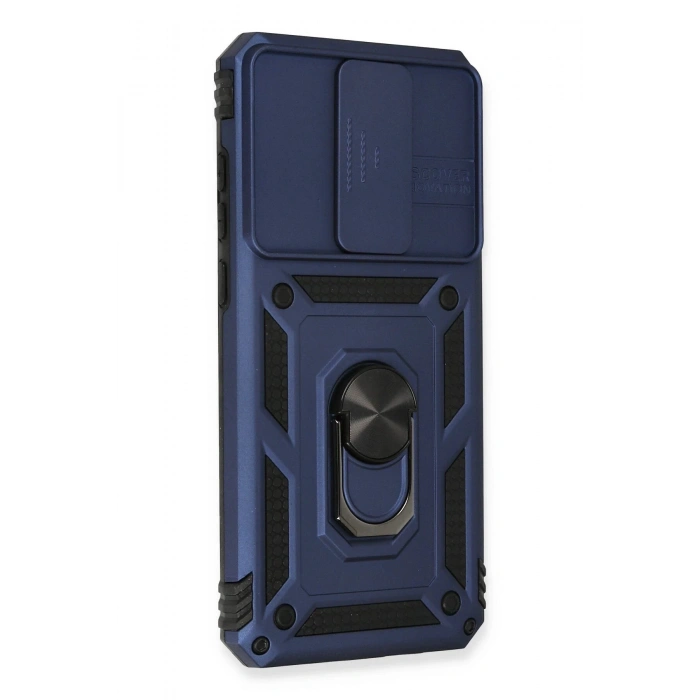 Xiaomi Redmi Note 8 Pro Kılıf Pars Lens Yüzüklü Silikon - Lacivert