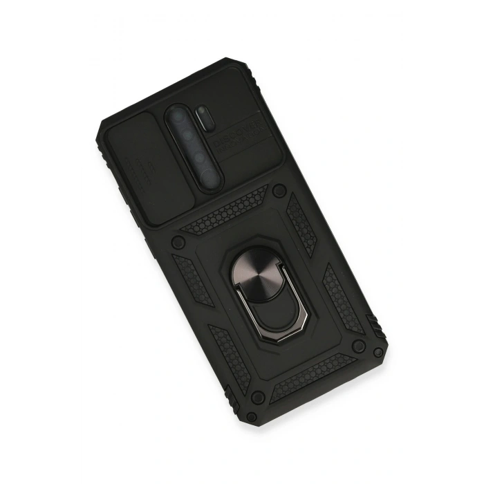 Xiaomi Redmi Note 8 Pro Kılıf Pars Lens Yüzüklü Silikon - Siyah