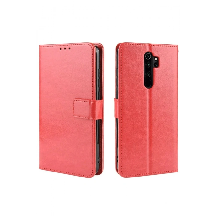 Xiaomi Redmi Note 8 Pro Kılıf Trend S Plus Kapaklı Kılıf - Kırmızı