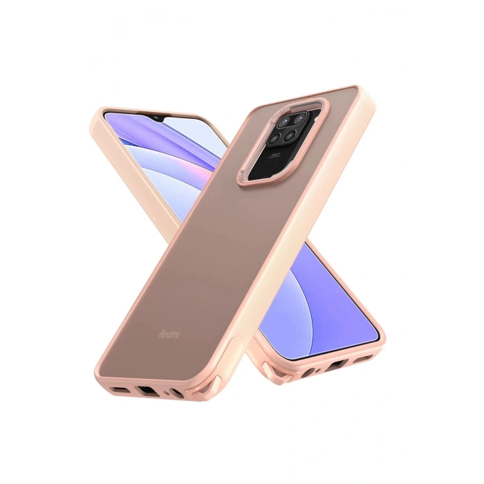 Xiaomi Redmi Note 9 Kılıf Elegant Kapak - Pudra