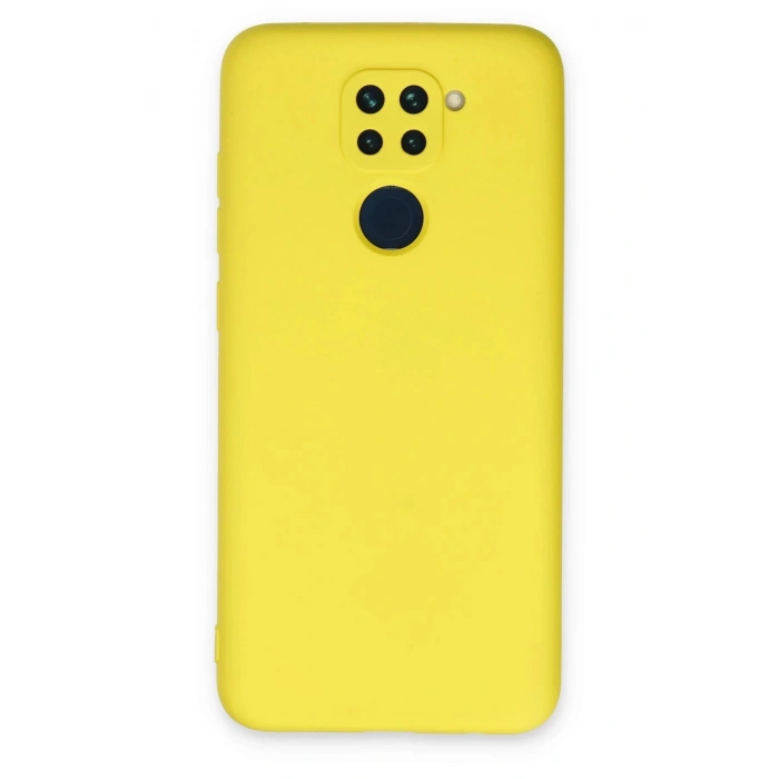 Xiaomi Redmi Note 9 Kılıf Nano içi Kadife Silikon - Sarı