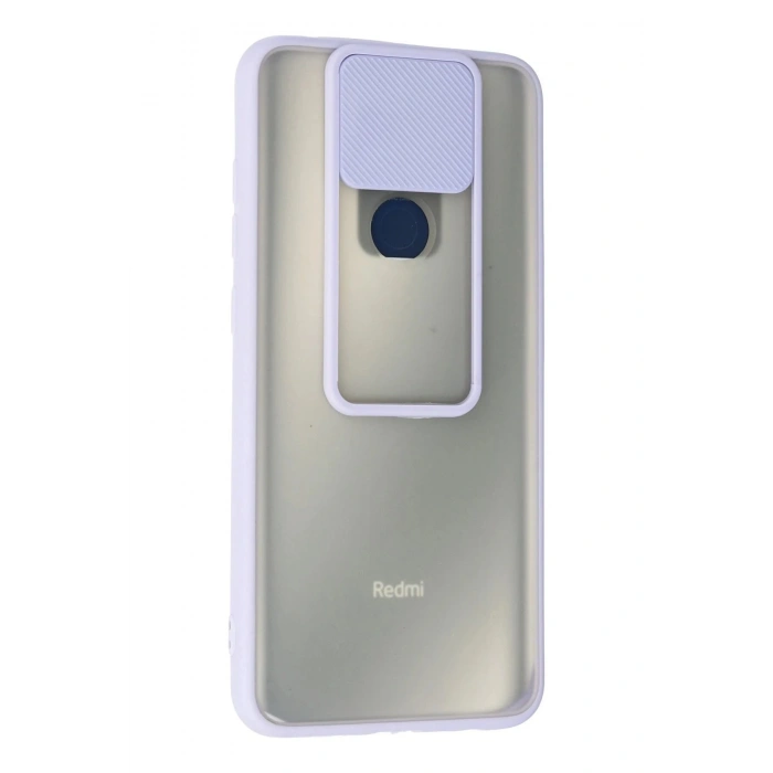 Xiaomi Redmi Note 9 Kılıf Palm Buzlu Kamera Sürgülü Silikon - Lila