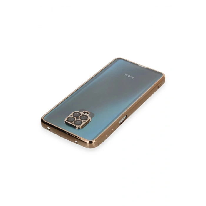 Xiaomi Redmi Note 9 Pro Kılıf Lensli Silikon - Gold