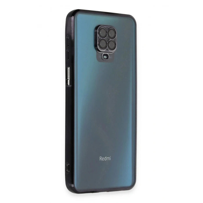 Xiaomi Redmi Note 9 Pro Kılıf Lensli Silikon - Siyah