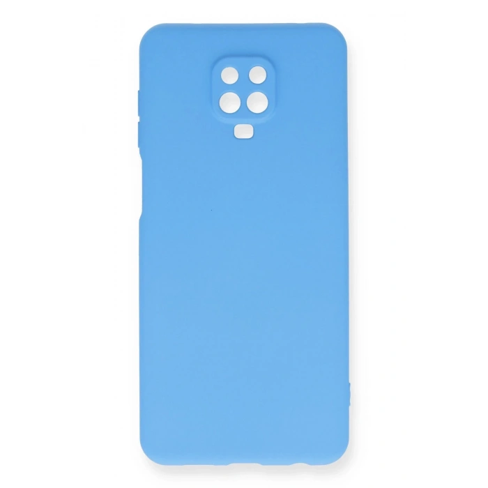 Xiaomi Redmi Note 9 Pro Kılıf Nano içi Kadife Silikon - Mavi