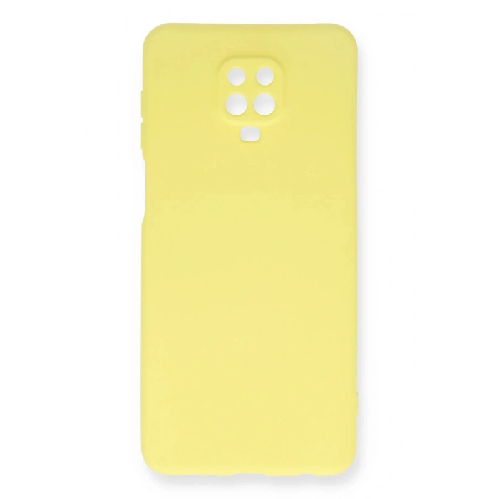 Xiaomi Redmi Note 9 Pro Kılıf Nano içi Kadife Silikon - Sarı