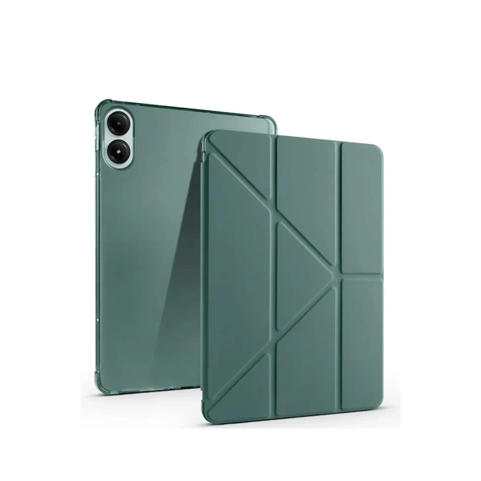 Xiaomi Redmi Pad SE 4G Kılıf Kalemlikli Mars Tablet Kılıfı - Koyu Yeşil