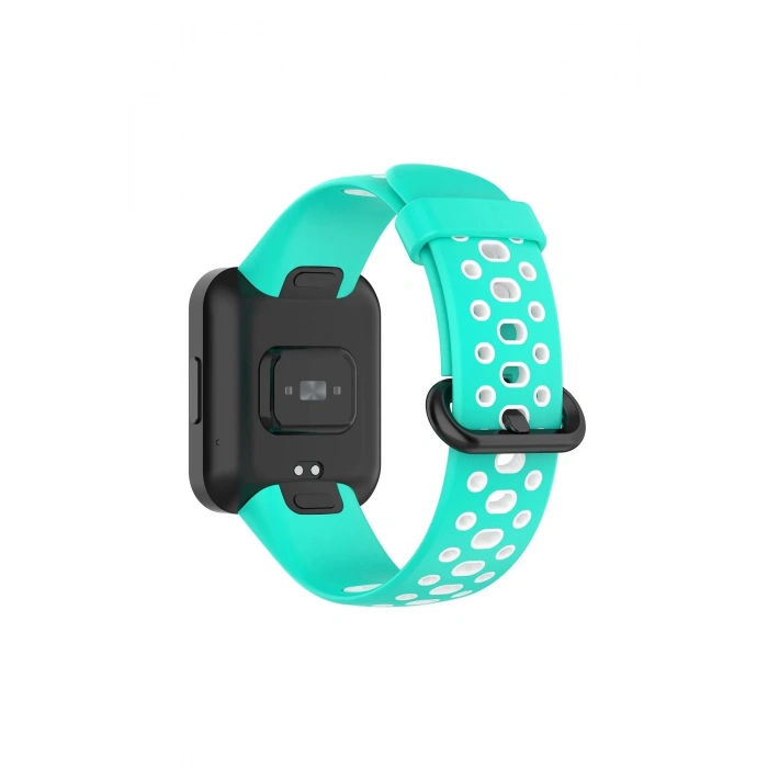 Xiaomi Redmi Watch 2 Spor Delikli Kordon - Turkuaz-Beyaz