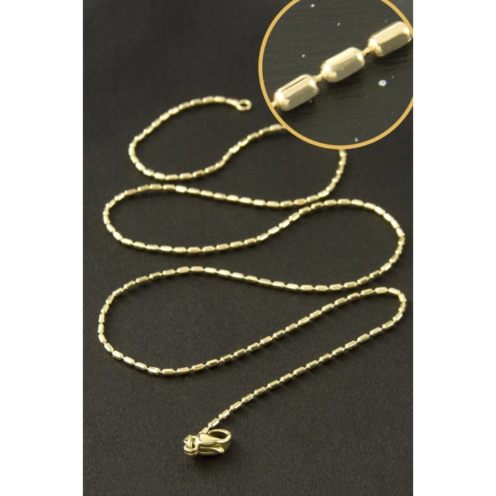 Xuping Silindir Zincir Çelik Kolye 45 cm