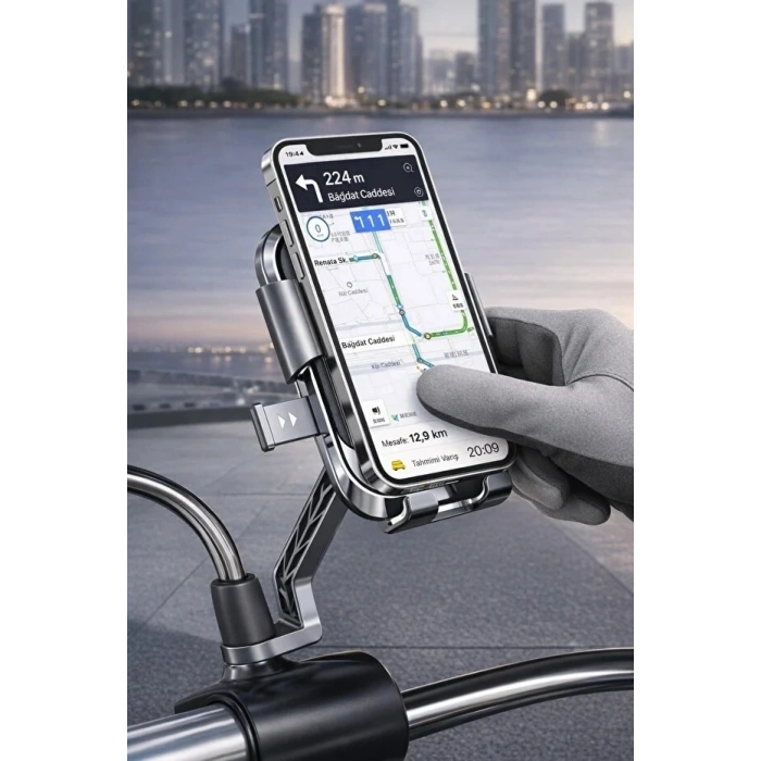 Xy-089 Motosiklet & Bisiklet Ayna Baglantılı Telefon Tutucu