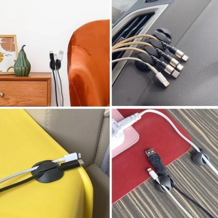 Yapışkanlı Kablo Sabitleyici Düzenleyici 16lı Paket