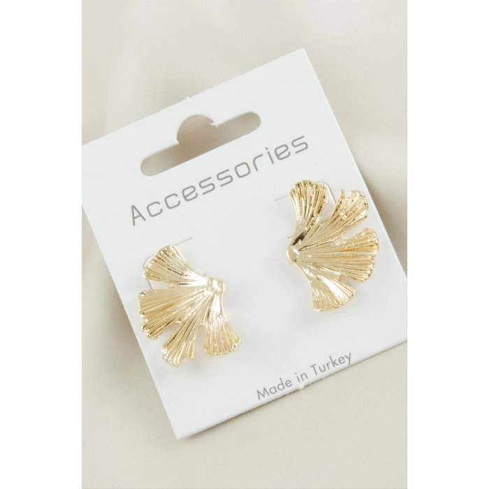 Yaprak Yeni Sezon Metal Küpe