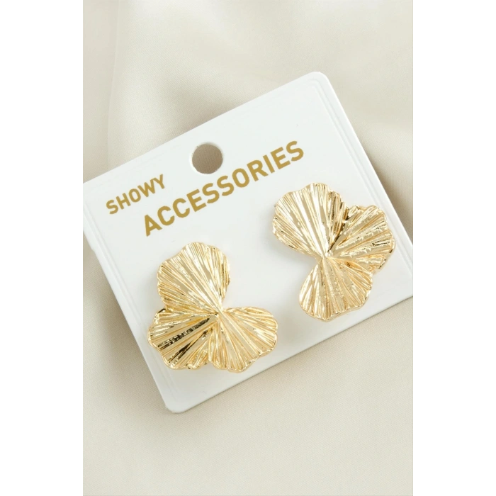 Yaprak Yeni Sezon Metal Küpe