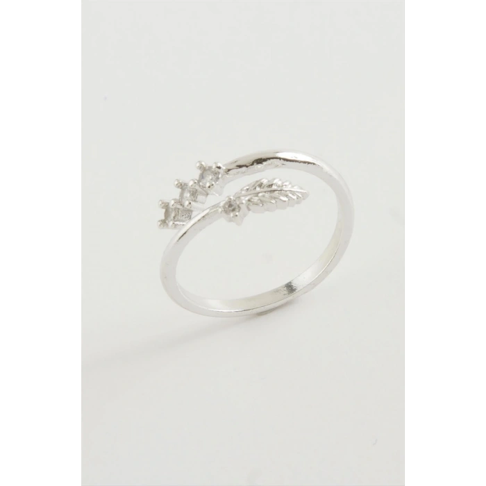 Yaprak Zirkon Taşlı Yüzük