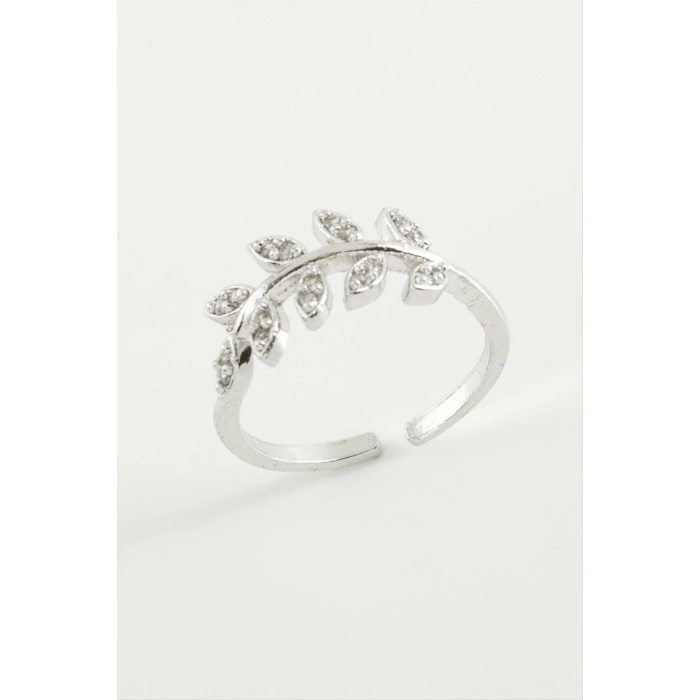 Yaprak Zirkon Taşlı Yüzük