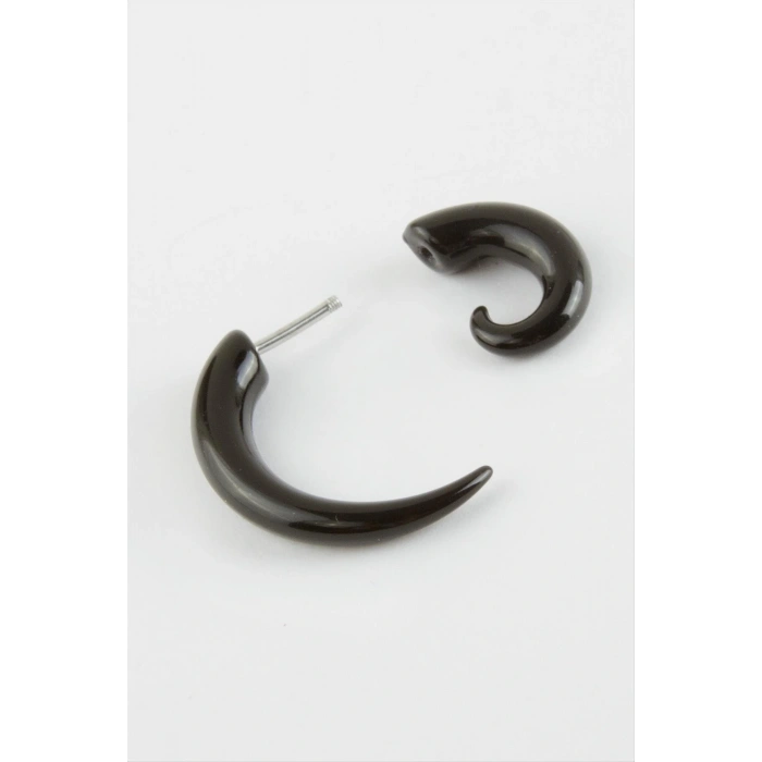 Yarım Ay Erkek Çelik Küpe