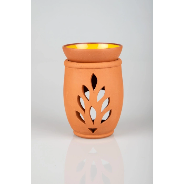 Yaşam Çiçeği El Yapımı Çömlek Buhurdanlık Tütsülük (72)